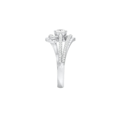 Swirl & Sparkle Diamond Cocktail Ring 18 KT / White Gold / 18