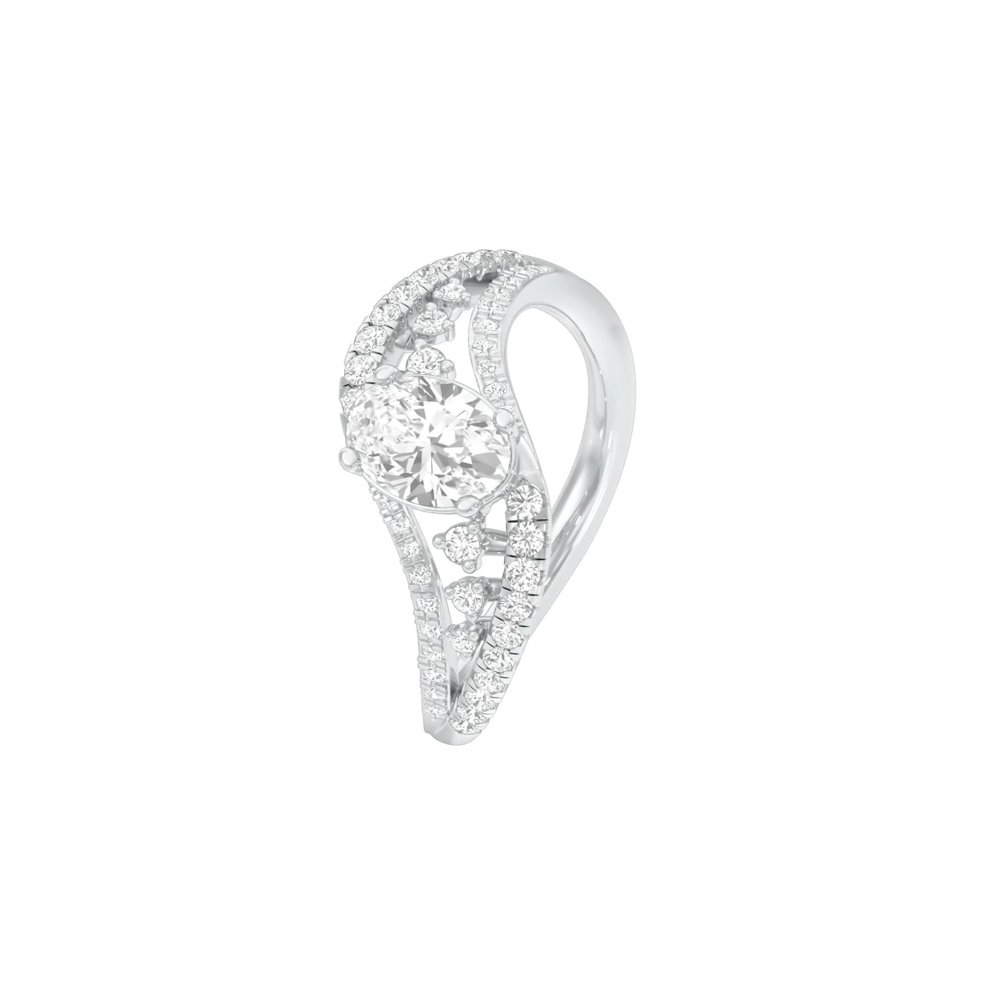 DLR001769 18 KT / White Gold / 22