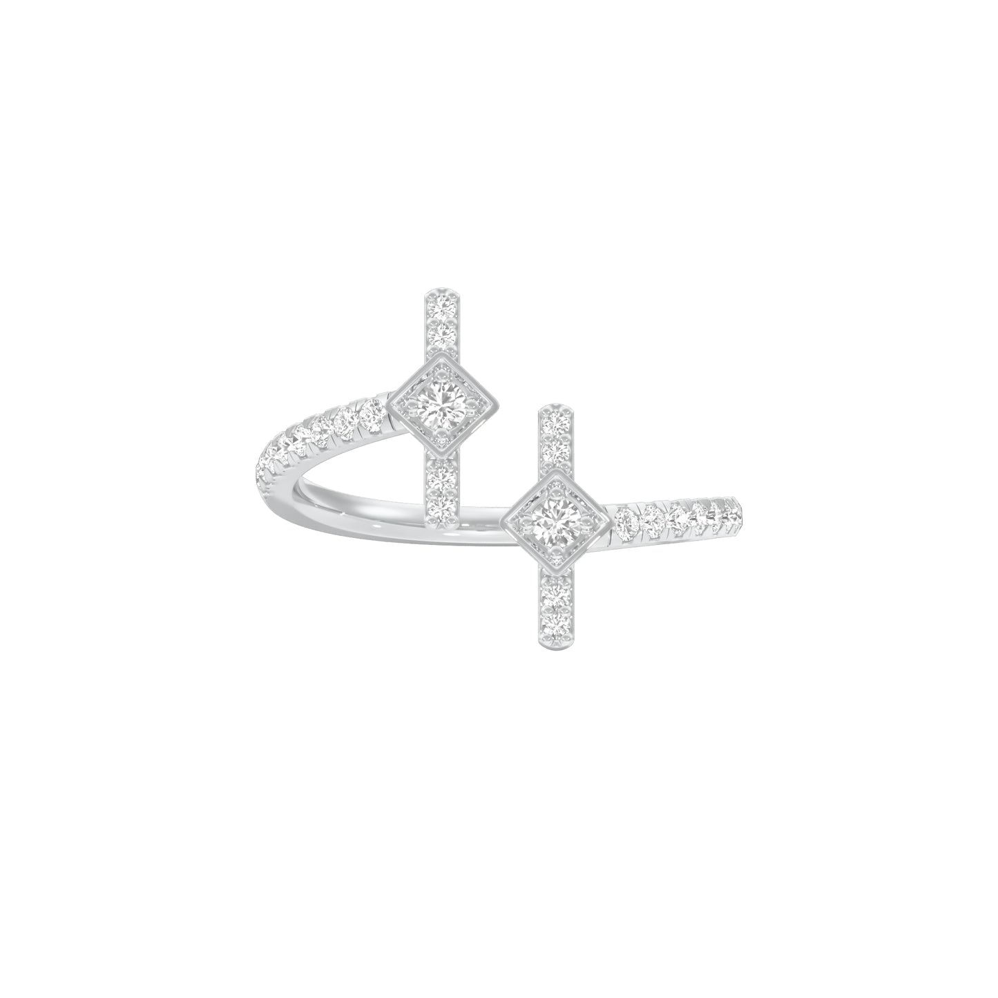 Wanderlust Open Diamond Ring 18 KT / White Gold / 18