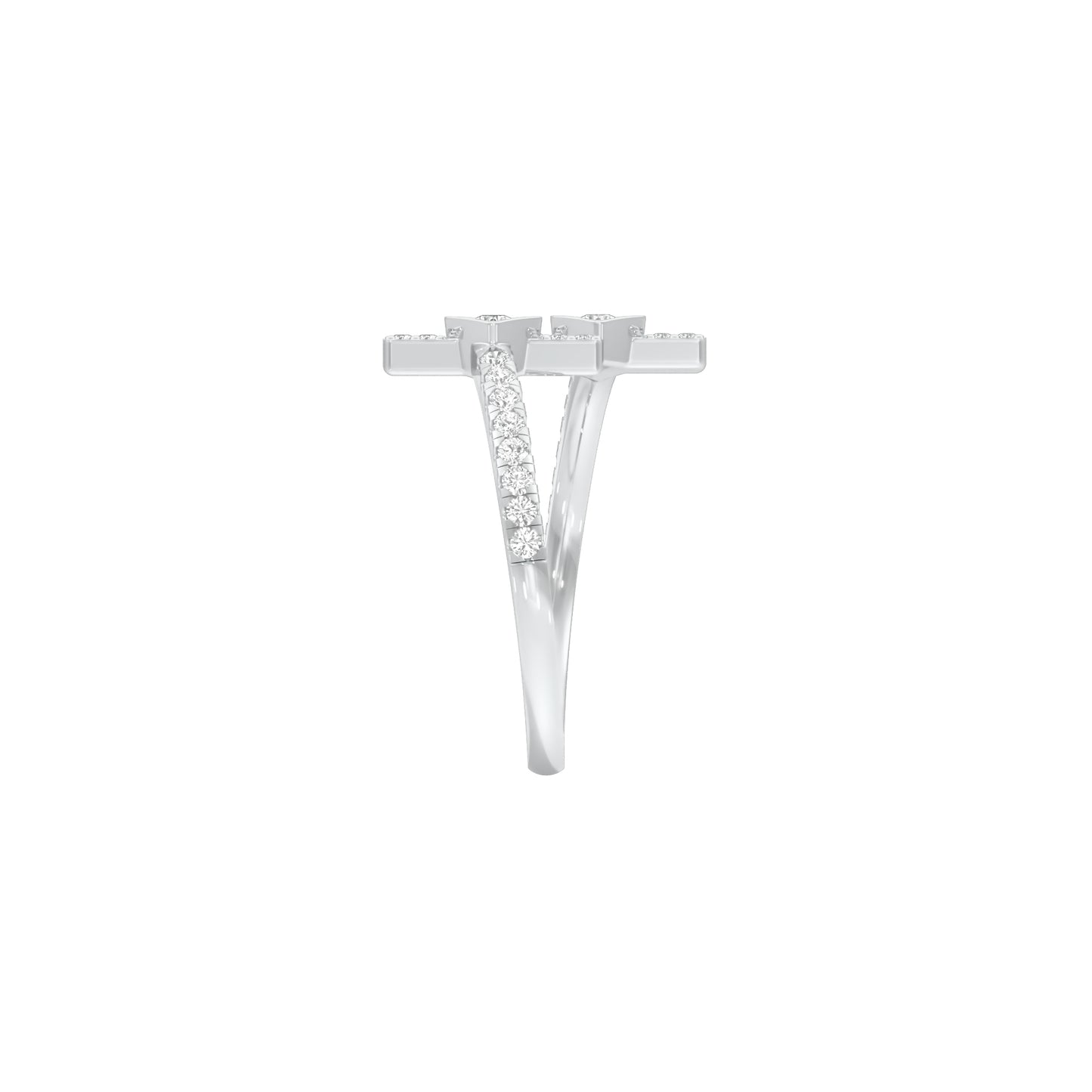 Wanderlust Open Diamond Ring 18 KT / White Gold / 18