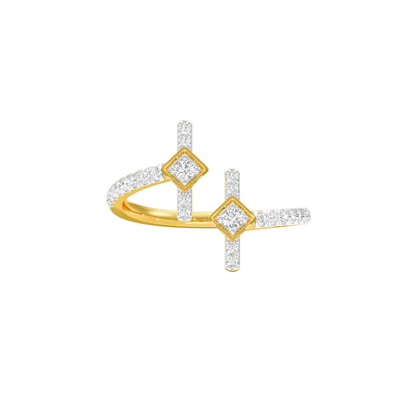 Wanderlust Open Diamond Ring 18 KT / Yellow Gold / 18