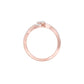 Wavecrest Pear Diamond Ring 18 KT / Rose Gold / 18