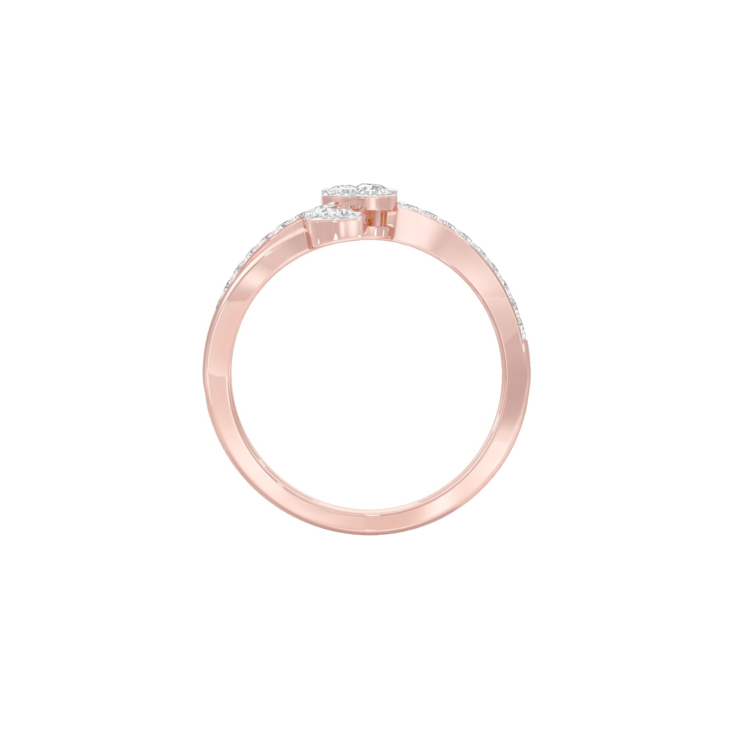 Wavecrest Pear Diamond Ring 18 KT / Rose Gold / 18