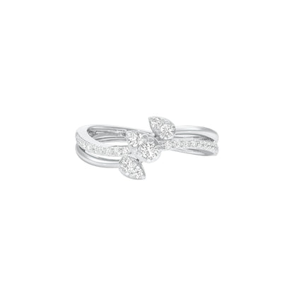 Wavecrest Pear Diamond Ring 18 KT / White Gold / 18