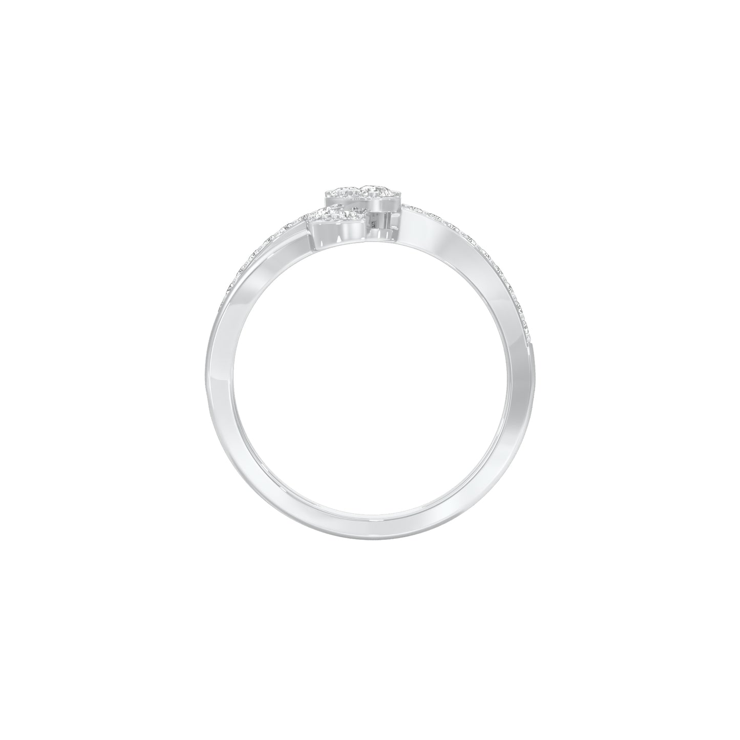 Wavecrest Pear Diamond Ring 18 KT / White Gold / 18