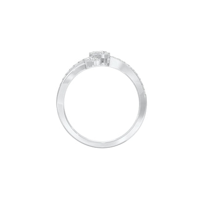 Wavecrest Pear Diamond Ring 18 KT / White Gold / 18