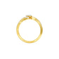 Wavecrest Pear Diamond Ring 18 KT / Yellow Gold / 18