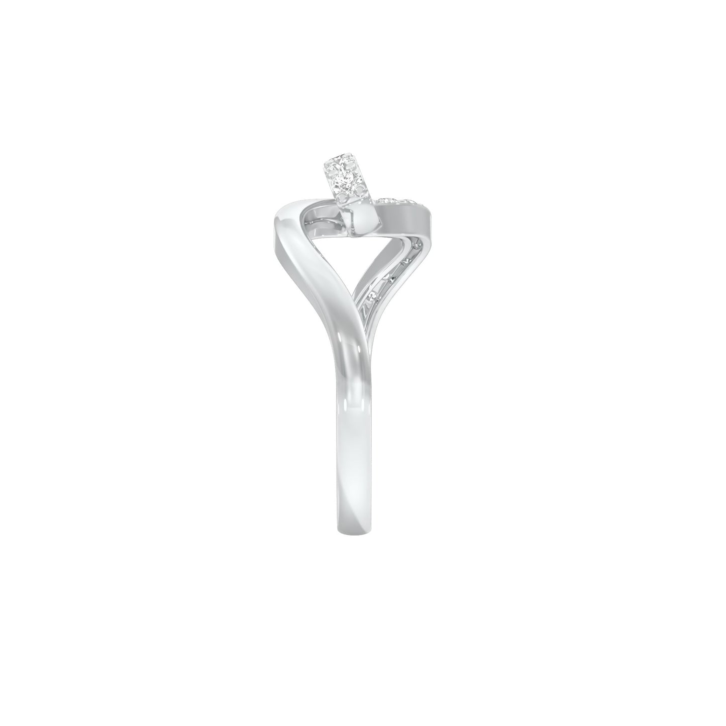 Sheen S-Curve Diamond Ring 18 KT / White Gold / 18