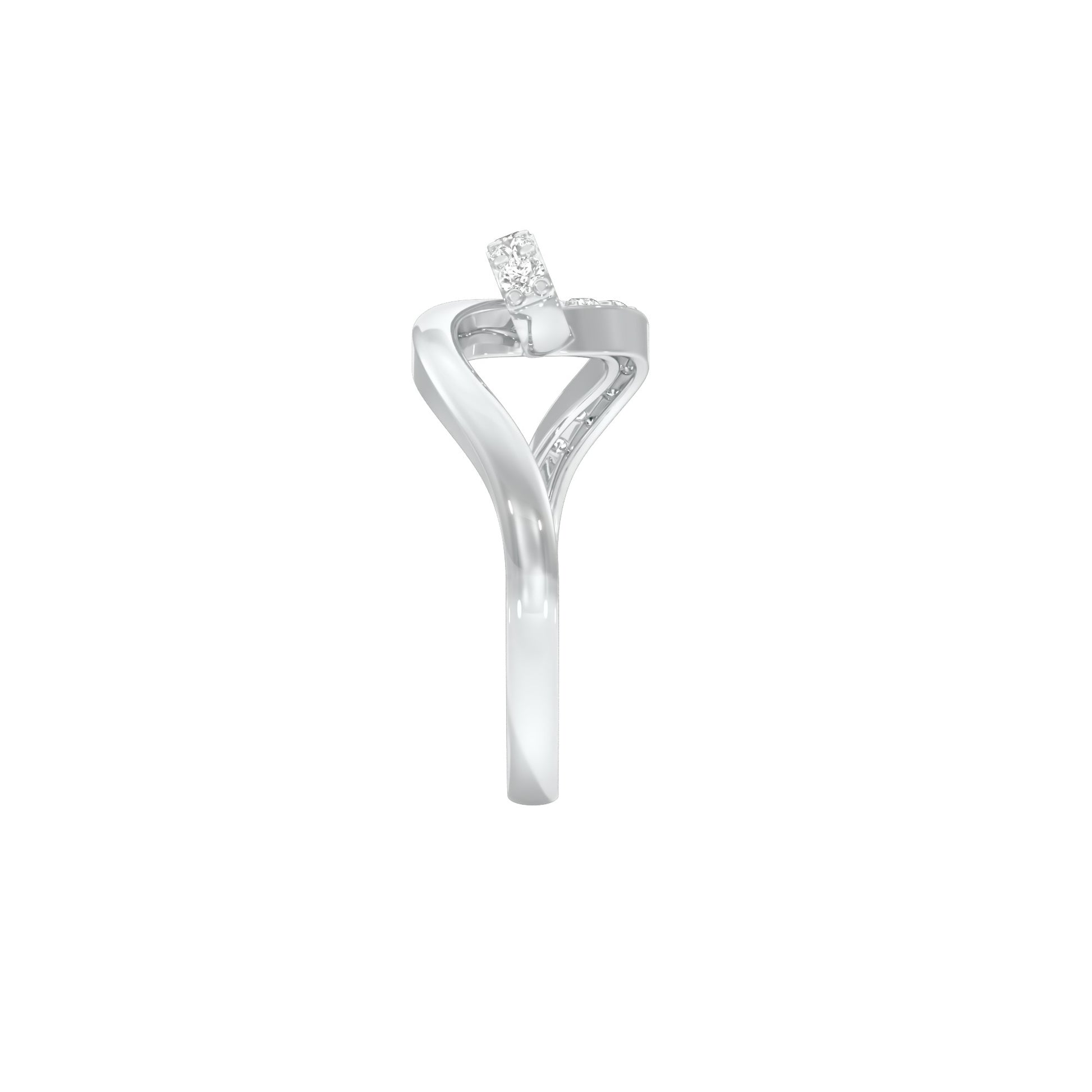 Sheen S-Curve Diamond Ring 18 KT / White Gold / 18