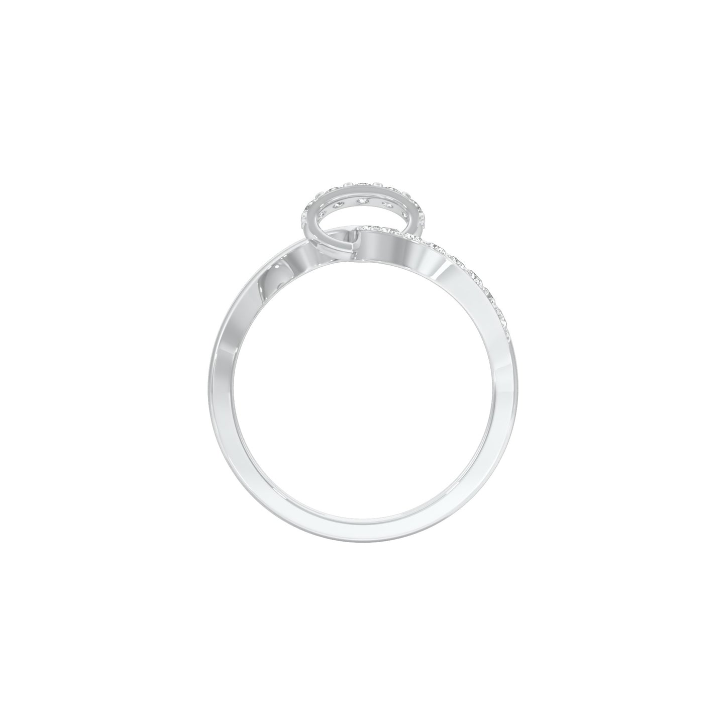 Sheen S-Curve Diamond Ring 18 KT / White Gold / 18