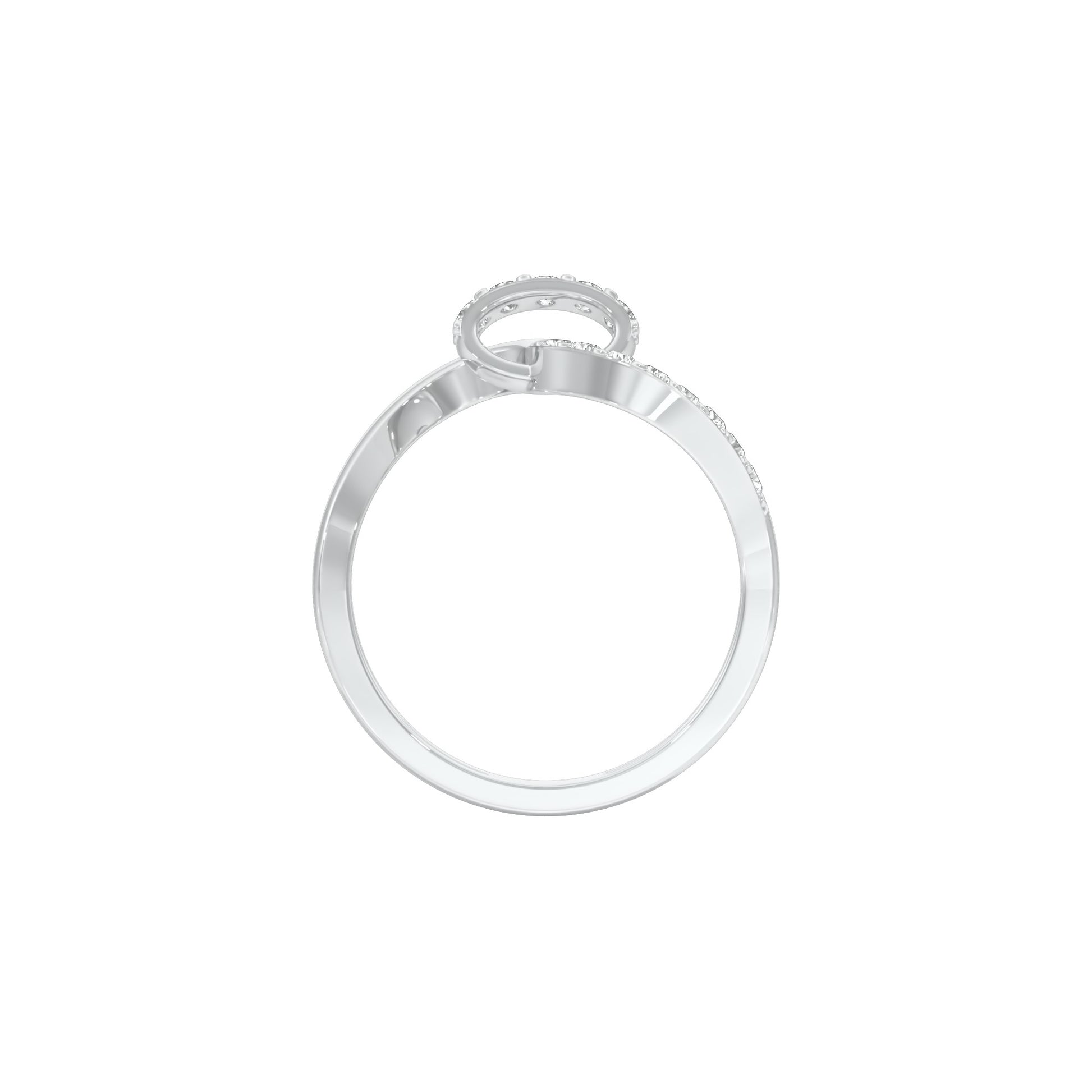 Sheen S-Curve Diamond Ring 18 KT / White Gold / 18
