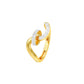 Sheen S-Curve Diamond Ring 18 KT / Yellow Gold / 18