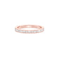 Round & Baugette Eternity Diamond Band Ring 18 KT / Rose Gold / 18