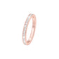 Round & Baugette Eternity Diamond Band Ring 18 KT / Rose Gold / 18