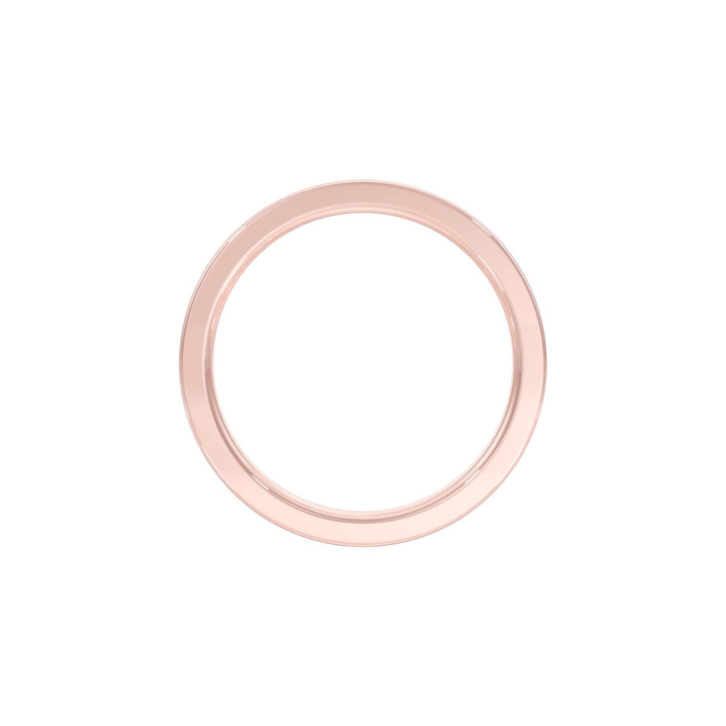 Round & Baugette Eternity Diamond Band Ring 18 KT / Rose Gold / 18