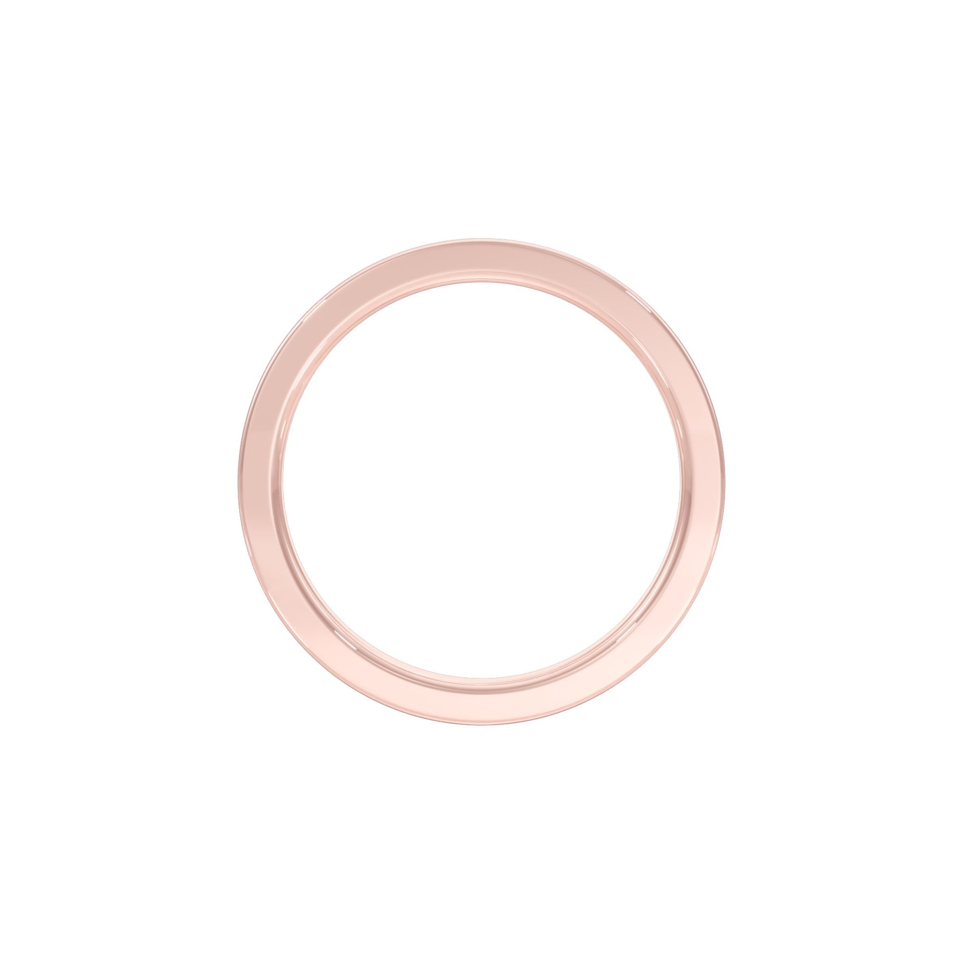 Round & Baugette Eternity Diamond Band Ring 18 KT / Rose Gold / 18