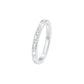 Round & Baugette Eternity Diamond Band Ring 18 KT / White Gold / 18