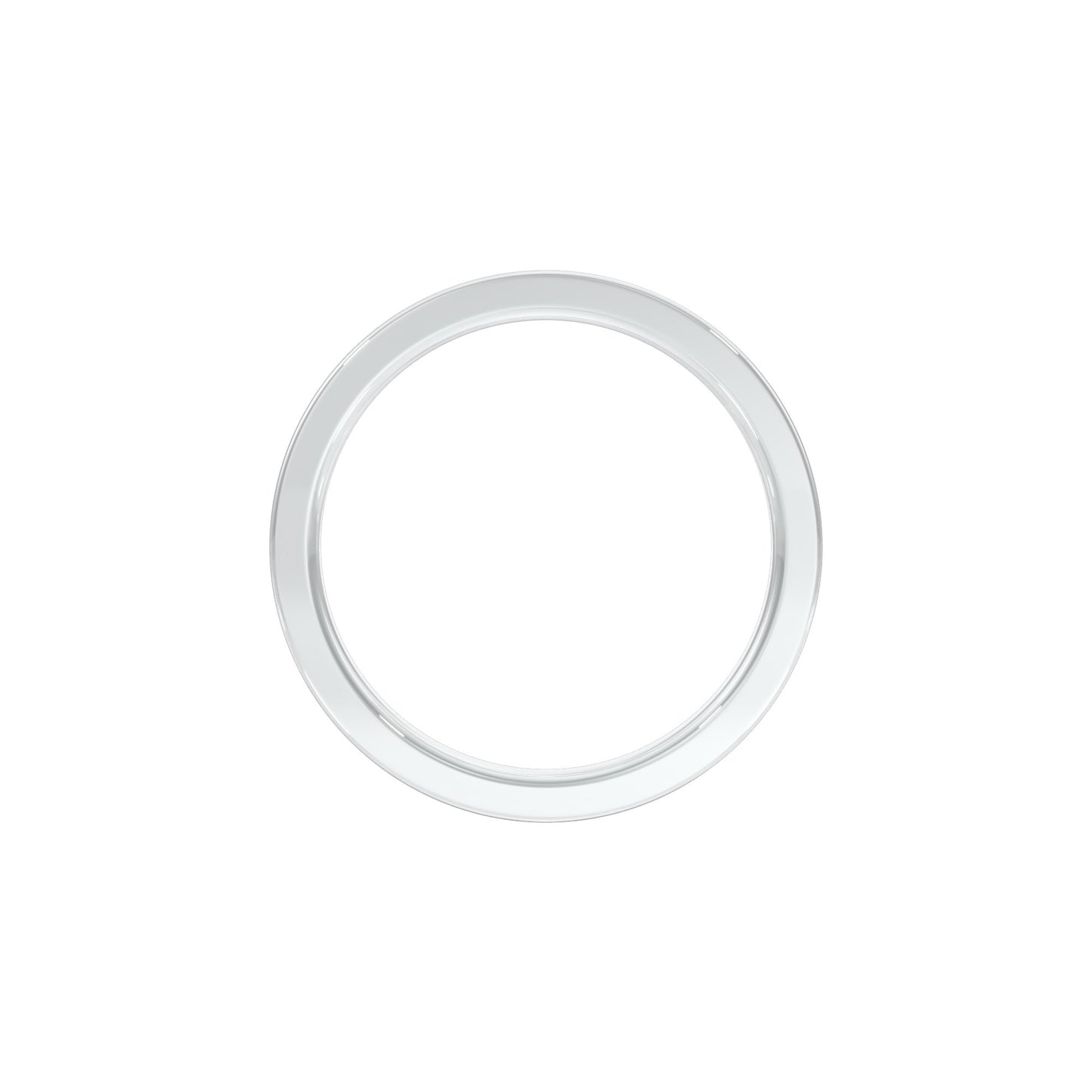 Round & Baugette Eternity Diamond Band Ring 18 KT / White Gold / 18