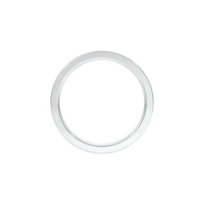 Round & Baugette Eternity Diamond Band Ring 18 KT / White Gold / 18
