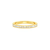 Round & Baugette Eternity Diamond Band Ring 18 KT / Yellow Gold / 18