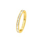 Round & Baugette Eternity Diamond Band Ring 18 KT / Yellow Gold / 18