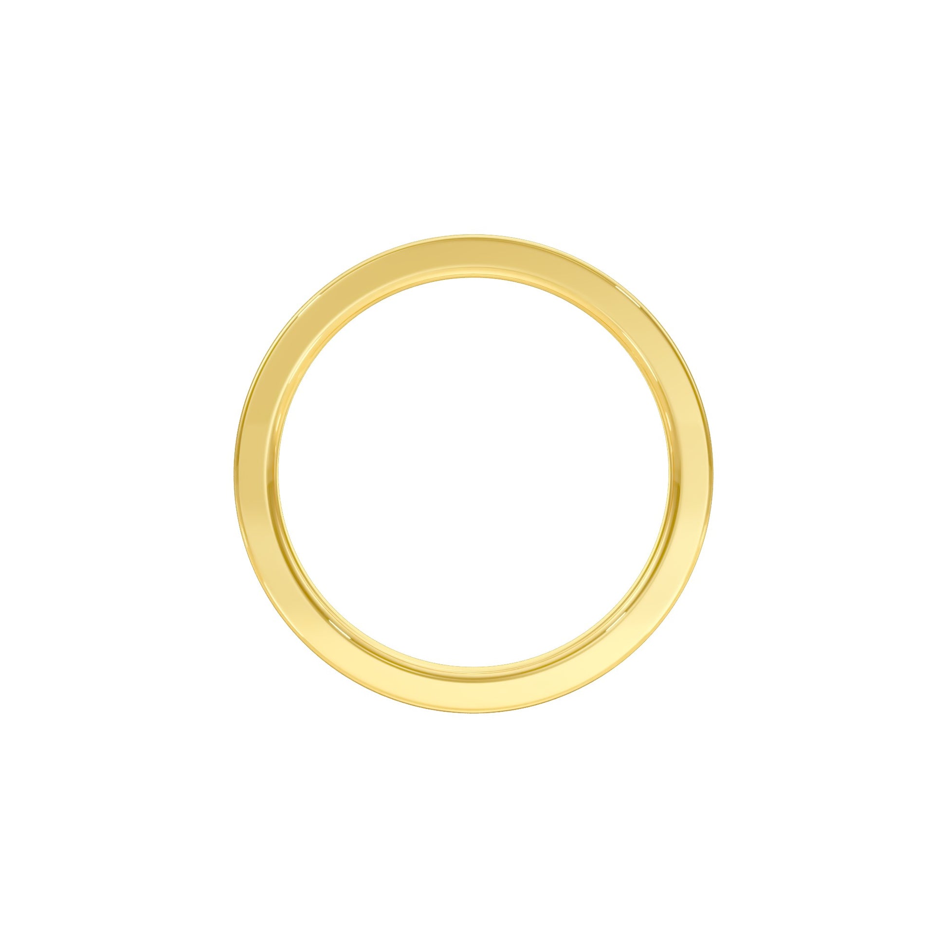 Round & Baugette Eternity Diamond Band Ring 18 KT / Yellow Gold / 18