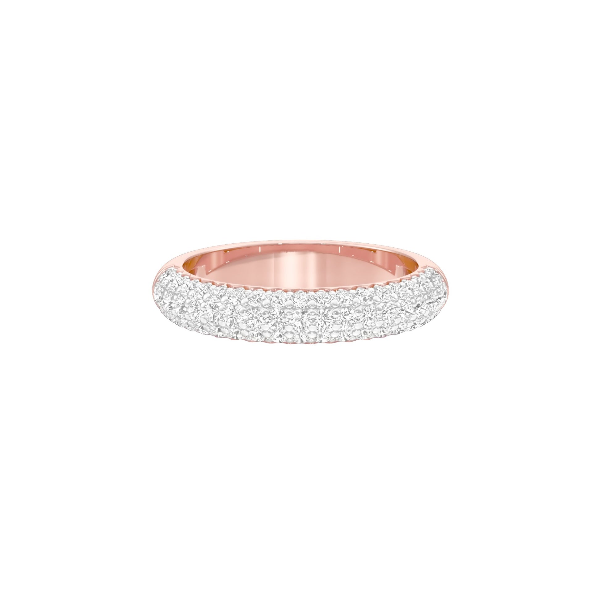 Cosmic Pave Loop Diamond Band Ring 18 KT / Rose Gold / 18