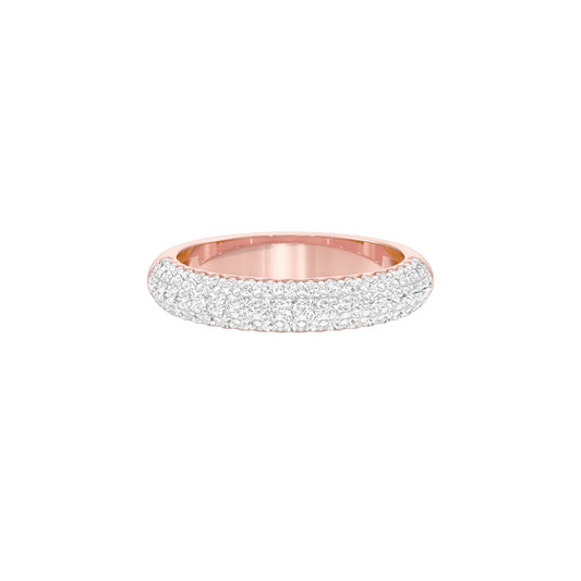 Cosmic Pave Loop Diamond Band Ring 18 KT / Rose Gold / 18