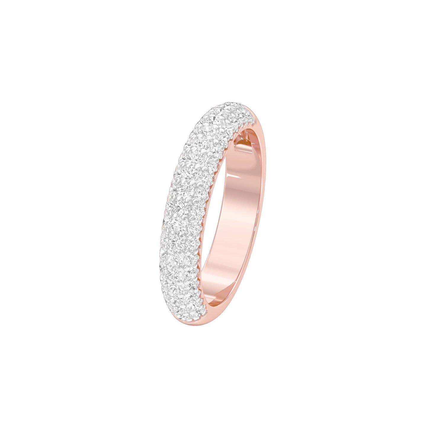 Cosmic Pave Loop Diamond Band Ring 18 KT / Rose Gold / 18