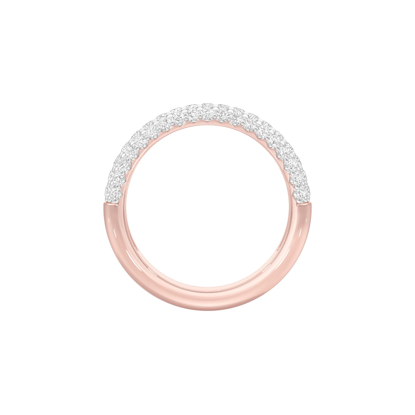 Cosmic Pave Loop Diamond Band Ring 18 KT / Rose Gold / 18