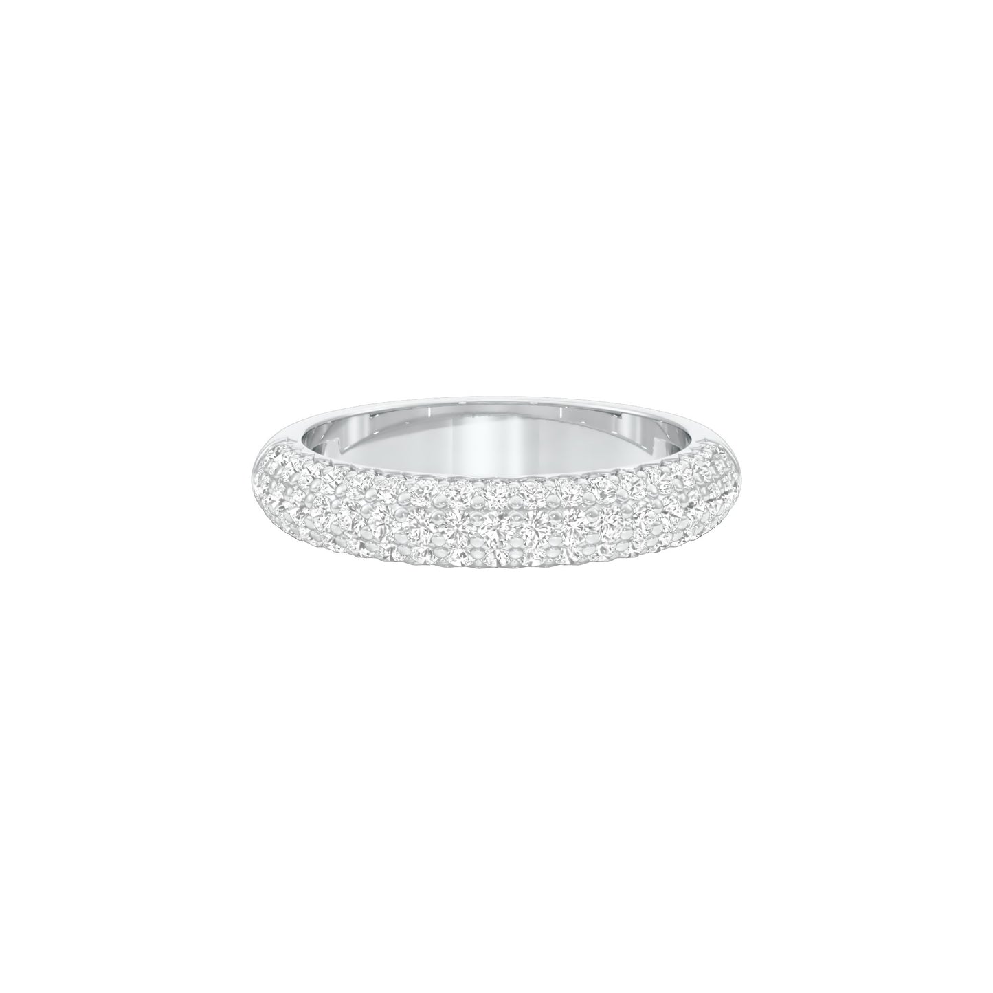 Cosmic Pave Loop Diamond Band Ring 18 KT / White Gold / 18