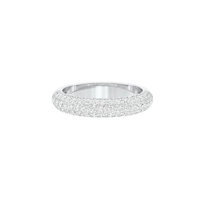 Cosmic Pave Loop Diamond Band Ring 18 KT / White Gold / 18