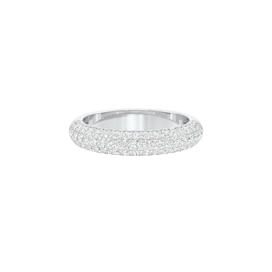 Cosmic Pave Loop Diamond Band Ring 18 KT / White Gold / 18