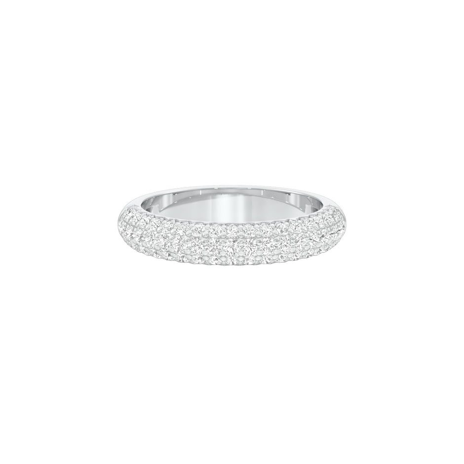 Cosmic Pave Loop Diamond Band Ring 18 KT / White Gold / 18