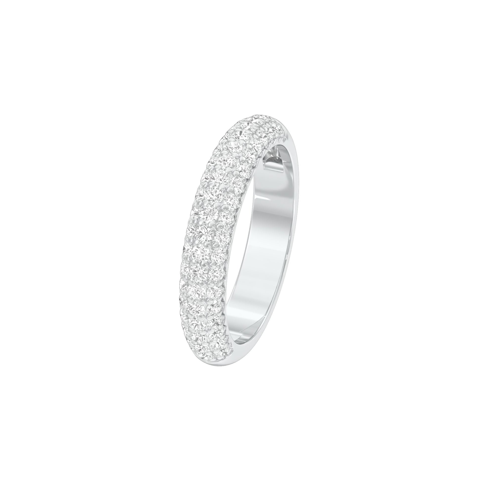 Cosmic Pave Loop Diamond Band Ring 18 KT / White Gold / 18