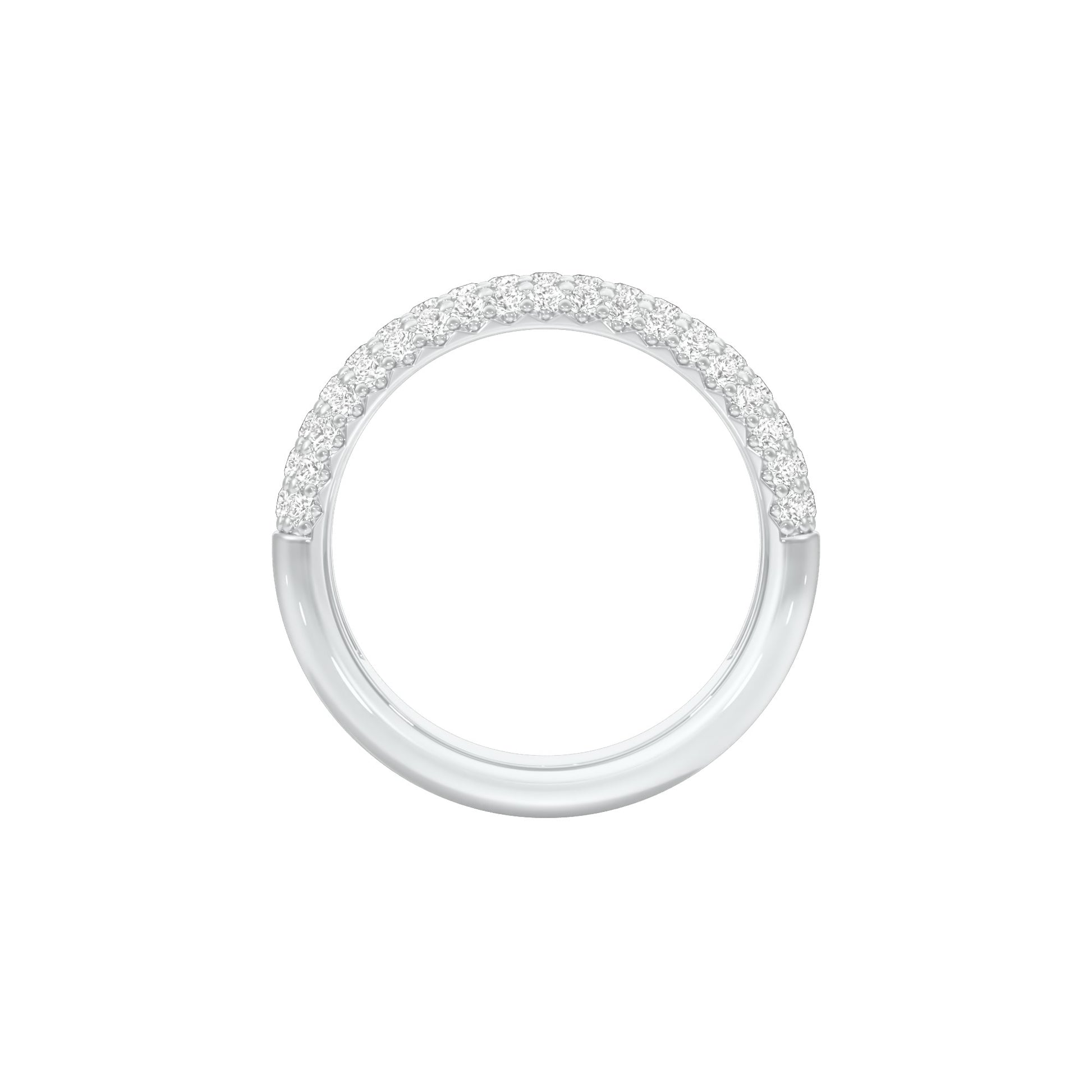 Cosmic Pave Loop Diamond Band Ring 18 KT / White Gold / 18