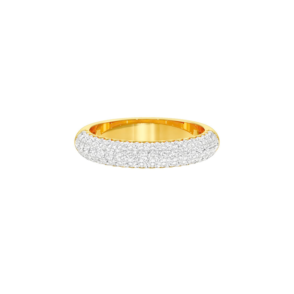 Cosmic Pave Loop Diamond Band Ring 18 KT / Yellow Gold / 18