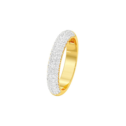 Cosmic Pave Loop Diamond Band Ring 18 KT / Yellow Gold / 18