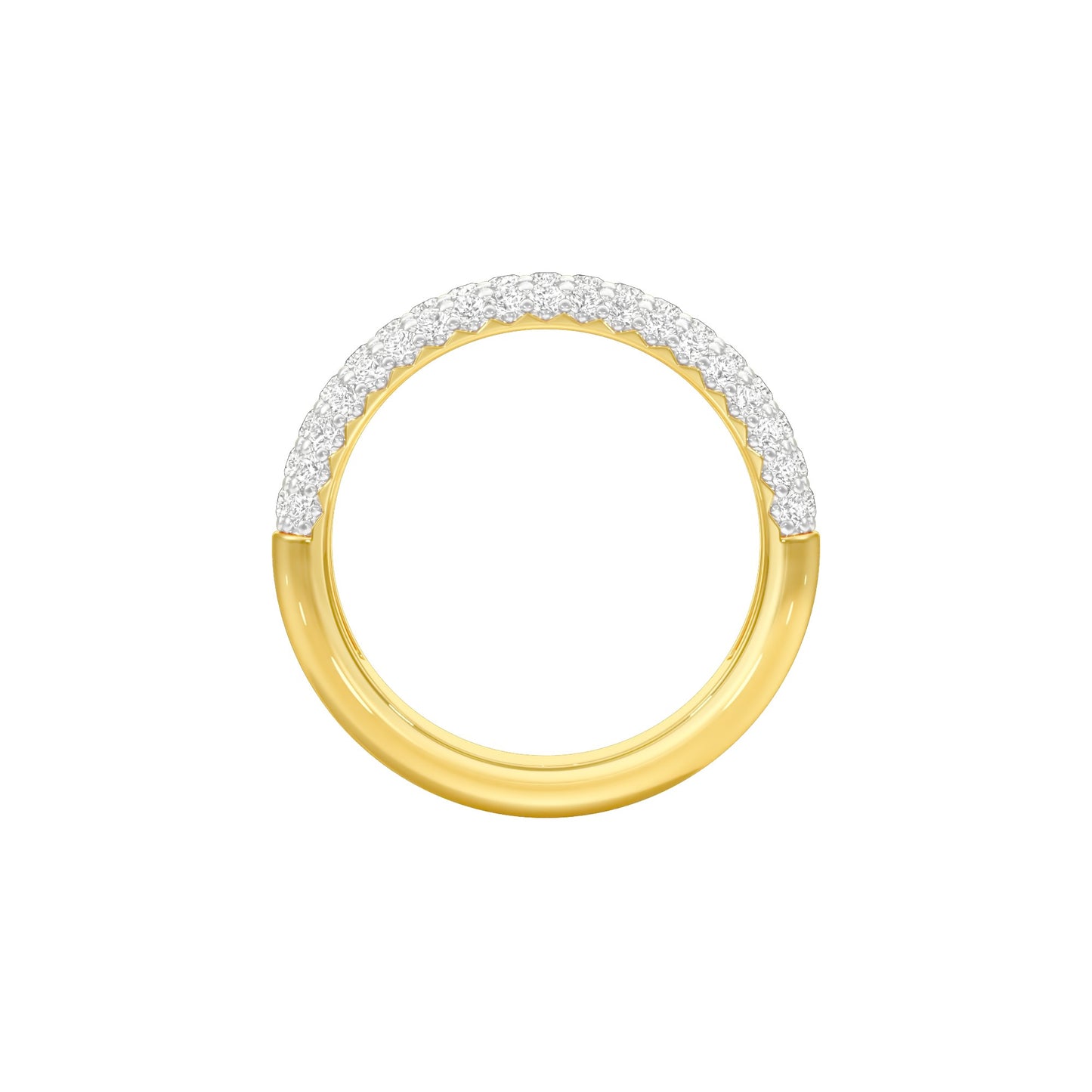Cosmic Pave Loop Diamond Band Ring 18 KT / Yellow Gold / 18