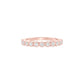 Ballerina Half Eternity Diamond Band Ring 18 KT / Rose Gold / 18