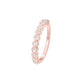 Ballerina Half Eternity Diamond Band Ring 18 KT / Rose Gold / 18