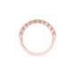 Ballerina Half Eternity Diamond Band Ring 18 KT / Rose Gold / 18