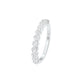 Ballerina Half Eternity Diamond Band Ring 18 KT / White Gold / 18