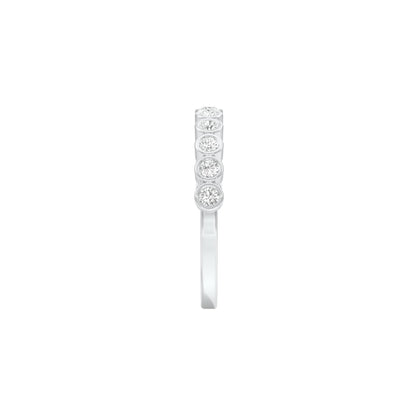 Ballerina Half Eternity Diamond Band Ring 18 KT / White Gold / 18