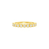Ballerina Half Eternity Diamond Band Ring 18 KT / Yellow Gold / 18