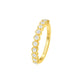 Ballerina Half Eternity Diamond Band Ring 18 KT / Yellow Gold / 18