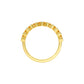 Ballerina Half Eternity Diamond Band Ring 18 KT / Yellow Gold / 18