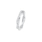 Braided Shimmer Diamond Band Ring 18 KT / White Gold / 18