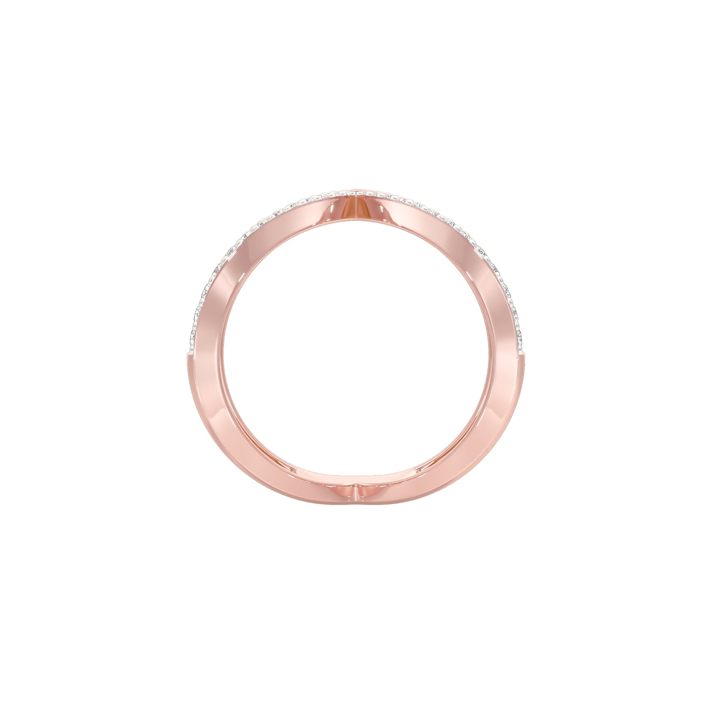 Wishbone Chevron Diamond Ring 18 KT / Rose Gold / 18