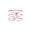 Dual Pear Bypass Diamond Ring 18 KT / Rose Gold / 18